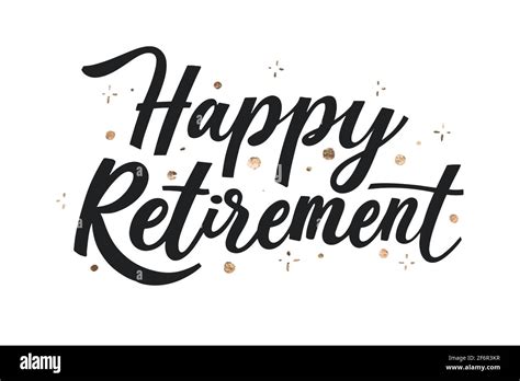 Creative happy retirement lettering Vector illustration Stock Vector Image & Art - Alamy