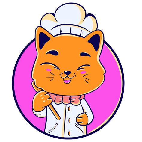 Cat illustration chef cute mascot 19638286 Vector Art at Vecteezy