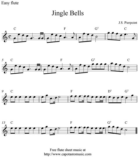 Jingle Bells Flute Sheet Music