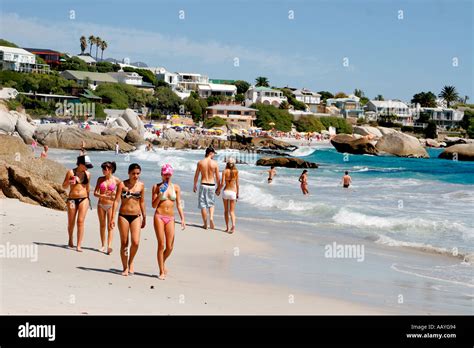 south africa cape town clifton beach girls Stock Photo - Alamy