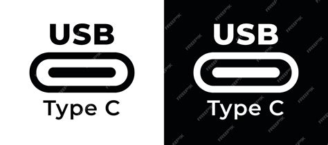 Premium Vector | Vector icon symbol USB Type-C. Cable connection USB Type-C for mobile phone.