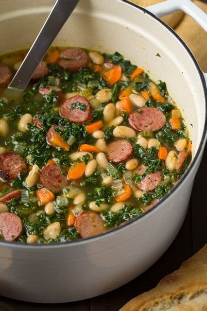 Kale White Bean and Sausage Soup - Cooking Classy