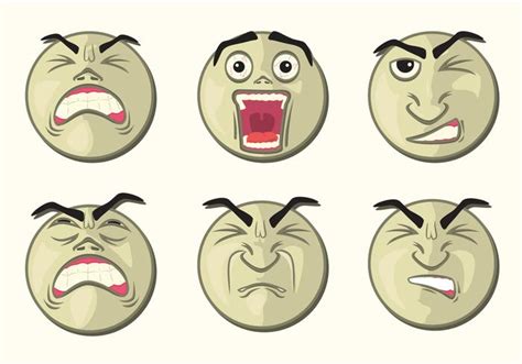 Rounded Affliction Faces 126178 Vector Art at Vecteezy