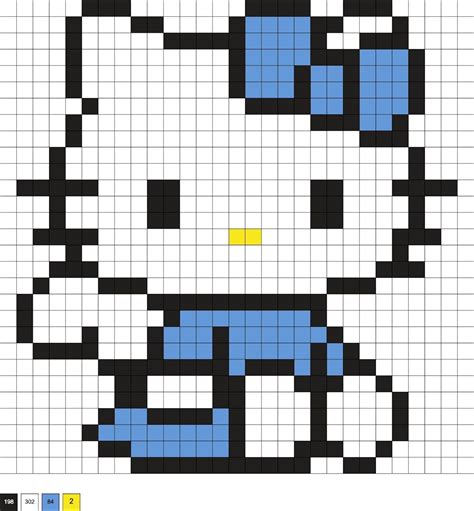 Hello Kitty Perler Beads (15+ Free Patterns!) | Imagenes cuadriculadas, Dibujitos sencillos ...