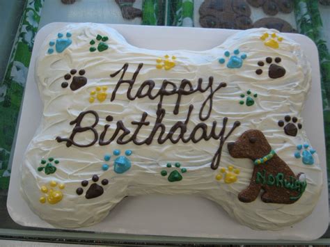 Dog Bone Birthday Cake