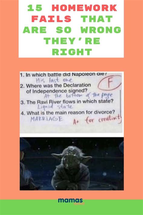 15 Funny Homework Fails That Are So Wrong They're Right | Homework humor, Funny school work, Mom ...