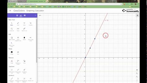 GeoGebra Linear equation graphs - YouTube