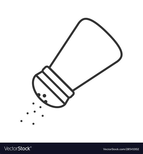 Salt or pepper shaker linear icon Royalty Free Vector Image