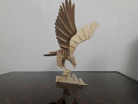 Laser Cut Hawk 3D Puzzle DXF File Free Download - 3axis.co