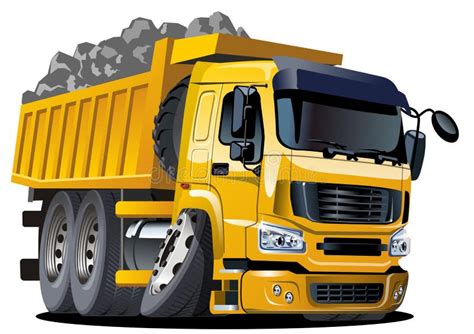 Vector cartoon dump truck stock vector. Illustration of construction - 22543357