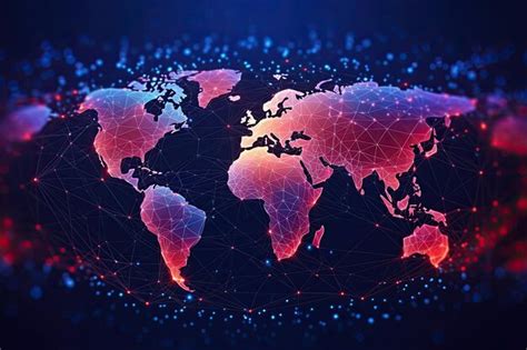 Premium AI Image | Global trends concept information infographics data globe map visualisation ...