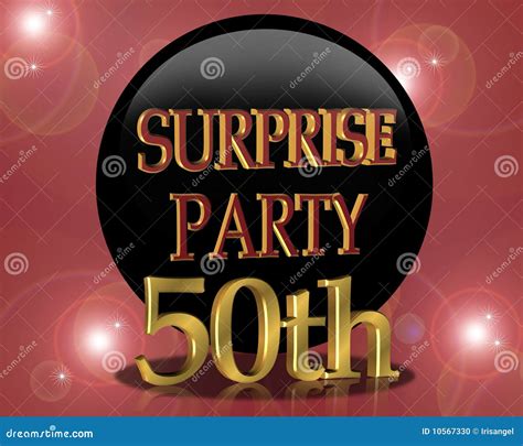 50th Birthday Surprise Party Invitation Stock Photo - Image: 10567330