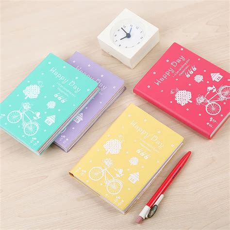 Creative Korean students stationery notebooks Color pages A6 note kawaii notepad agenda 2018 ...