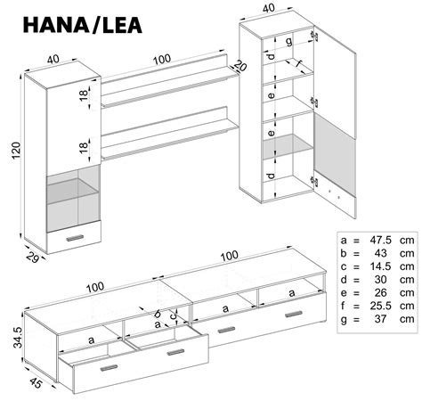 Modern Living Room Furniture Set TV Unit Shelf Cabinet Wall Cupboard Stand Hana | eBay