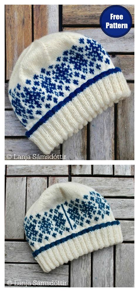 How To Knit Jacquard Hat Fair Isle Beanie Pattern Fair Isle Knit Pattern PDF Fair Isle Knitting ...