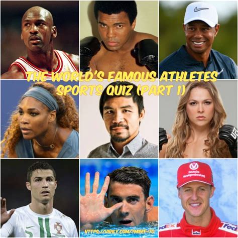 Can You Recognize These Following World's Famous Athletes? SPORTS QUIZ (Part 1) - Virily