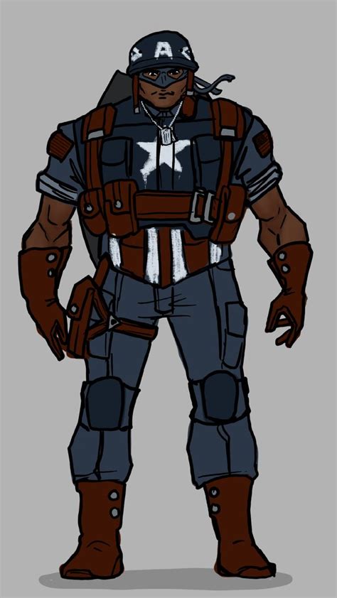 Isaiah Bradley Captain America (Comics) Quick Redesign | Captain america comic, Marvel and dc ...