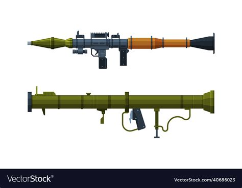 Bazooka as portable anti-tank rocket launcher Vector Image