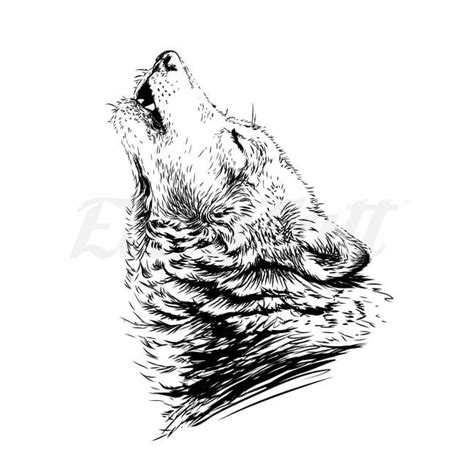 Wolf Howl Temporary Tattoo | EasyTatt™