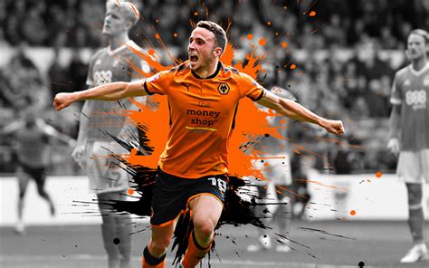 Download wallpapers Diogo Jota, 4k, art, Wolverhampton Wanderers FC, Portuguese football player ...