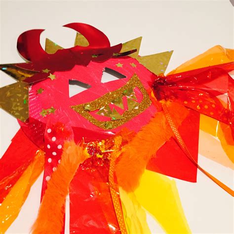 Chinese Dragon Mask Craft For Kids - Step By Step Instructions - Daisies & Pie