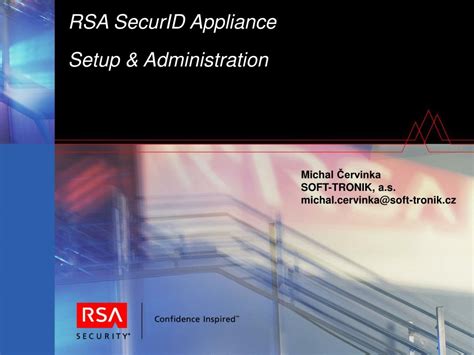 PPT - RSA SecurID Appliance Setup & Administration PowerPoint ...