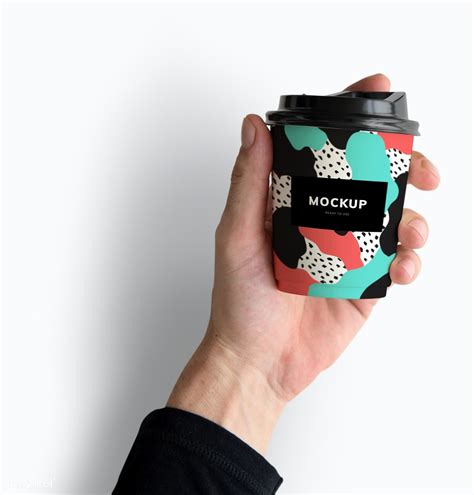 Colorful takeaway coffee cup mockup design | premium image by rawpixel.com | Take away coffee ...