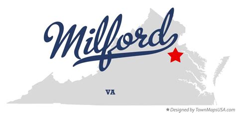 Map of Milford, VA, Virginia