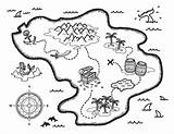 Printable Treasure Map Coloring Page Sketch sketch template