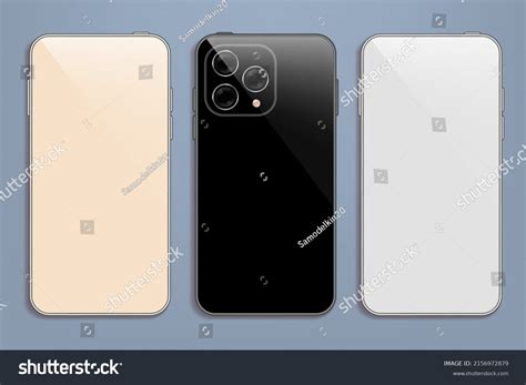 Vector Realistic Smartphone Layout Front Back Stock Vector (Royalty Free) 2156972879 | Shutterstock