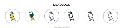 Deadlock Icon Filled Thin Line Outline Stock Vector (Royalty Free ...