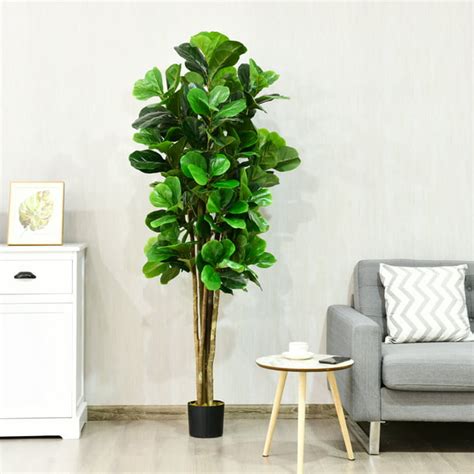 6ft Artificial Natural Fig Tree Bush Indoor/Outdoor decorative Planter - Walmart.com - Walmart.com