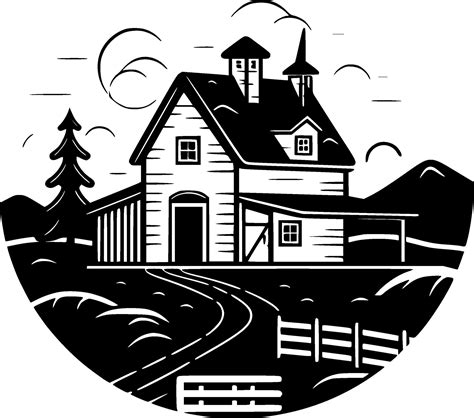 Farmhouse, Minimalist and Simple Silhouette - Vector illustration 27724502 Vector Art at Vecteezy