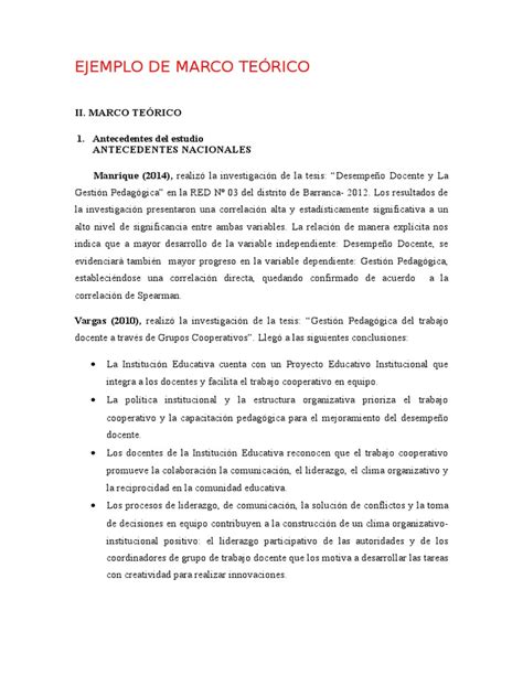 Ejemplo de Marco Teórico | Liderazgo | Liderazgo y tutoría