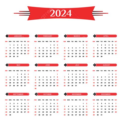 2024 Calendar Png Printable - Templates Printable Free