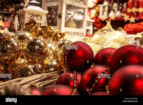 Germany: Christmas ornaments at Salzburg Christmas Market. Photo from 11 December 2010 Stock ...