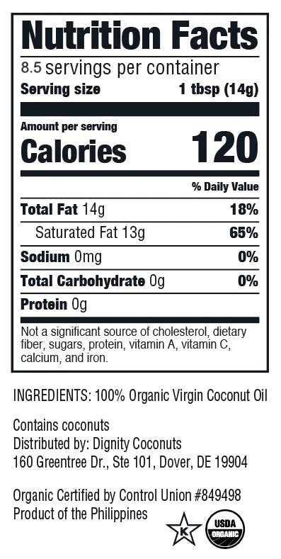 Nutrition Facts – Dignity Coconuts