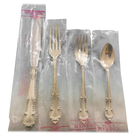 English Gadroon by Gorham Sterling Silver Flatware Set Service 24 Pcs ...