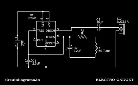 Simple Metal Detector Circuit Using 555 Timer