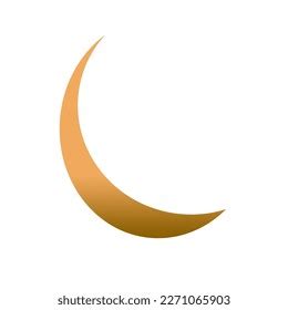 Crescent Shape Illustration Golden Color Stock Illustration 2271065903 ...