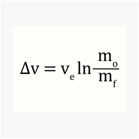 "Tsiolkovsky rocket equation" Art Print for Sale by interplanetypod ...