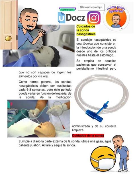 Cuidados de la sonda nasogástrica | Lasaludseprotege | uDocz