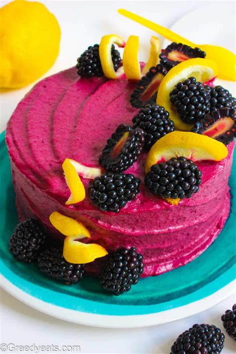 Lemon Chiffon Cake Recipe (with Blackberry Glaze) - Greedy Eats