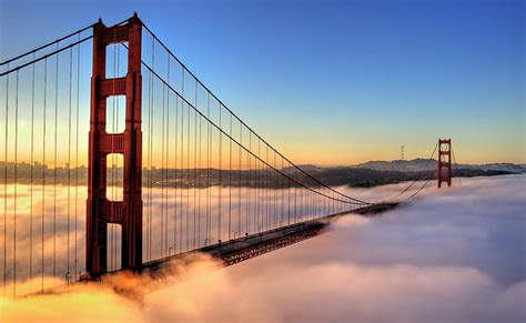 HD wallpaper: Golden Gate Bridge Enveloped by Fog, Golden Gate bridge, United States | Wallpaper ...