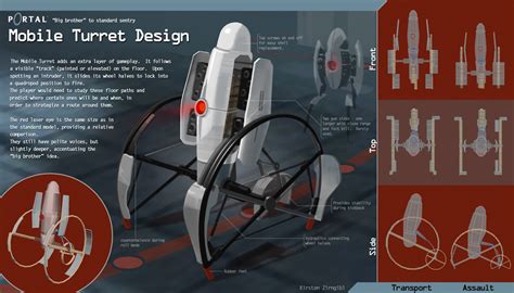 Portal Design - Mobile Turret by Zirngibl on DeviantArt