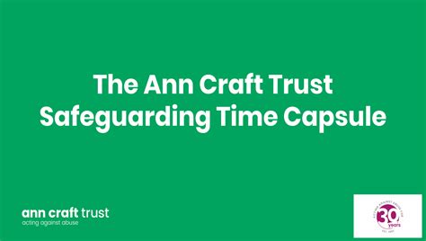 Add Your Story to the Ann Craft Trust Safeguarding Time Capsule - Ann ...