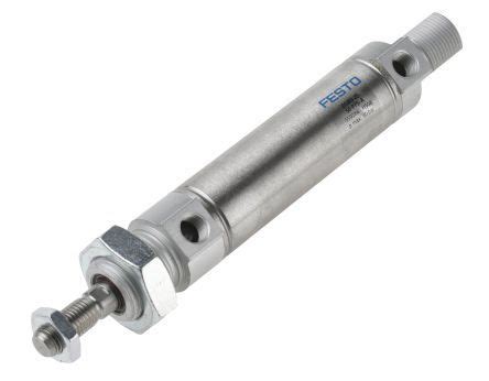 DSNU-25-50-PPV-A | Festo Pneumatic Cylinder - 19246, 25mm Bore, 50mm Stroke, DSNU Series, Double ...