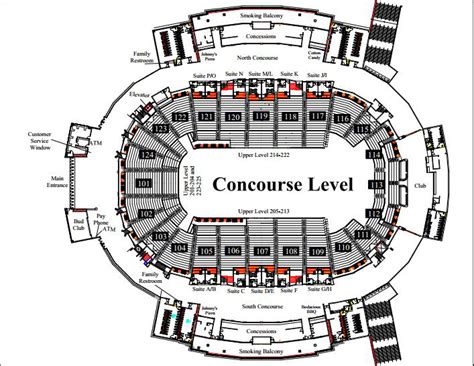 Arena Map - Brookshire Grocery Arena