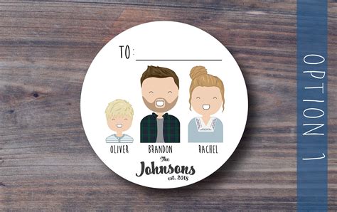 Custom Family Stickers / Customized Family Illustration Gift | Etsy