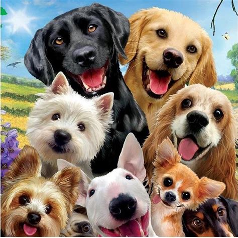 Animal Diamond Painting Kits Custom Dogs Selfie - Beautiful Cheap ...